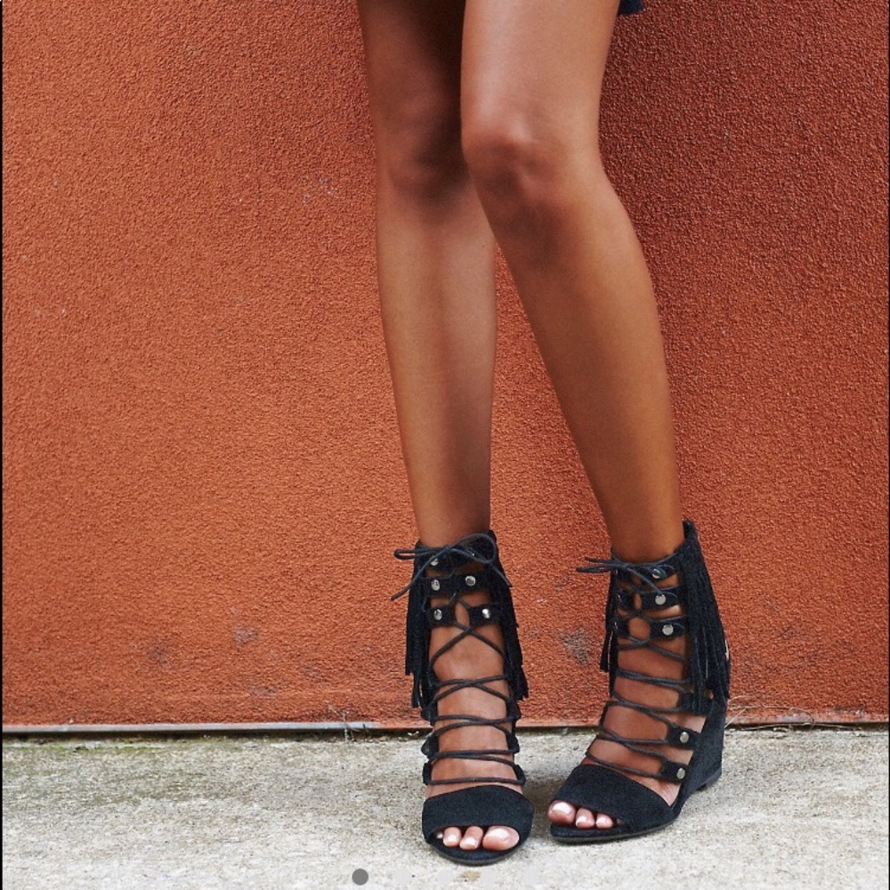 FREE PEOPLE Solstice Fringe Wedge